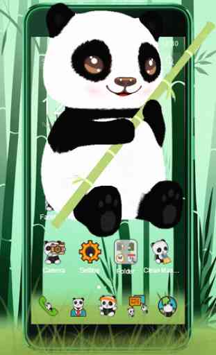 Cute Panda Cartoon 3D Theme 1