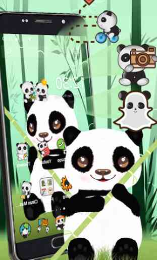 Cute Panda Cartoon 3D Theme 2