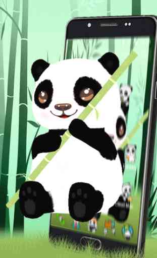 Cute Panda Cartoon 3D Theme 3