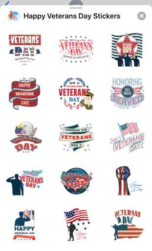 Happy Veterans Day Stickers 2