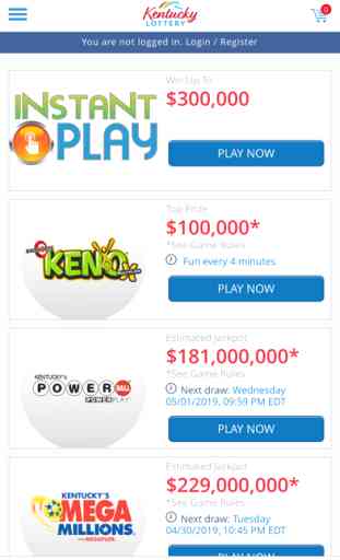 Kentucky Lottery Official App 1