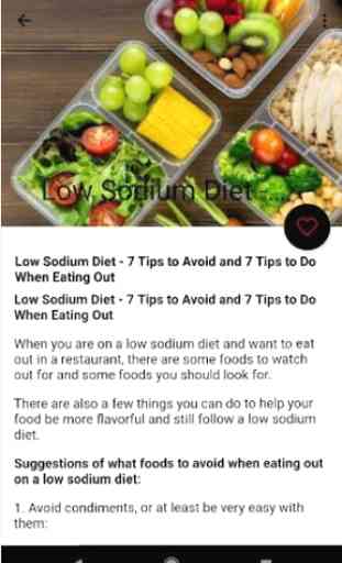 Low Sodium Diet, Foods 2