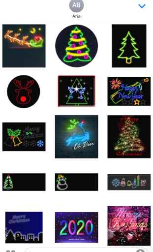Merry Christmas Neon Sticker 2