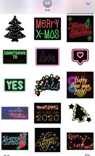 Merry Christmas Neon Sticker 3
