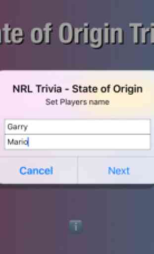 NRL Trivia - State of Origin 2