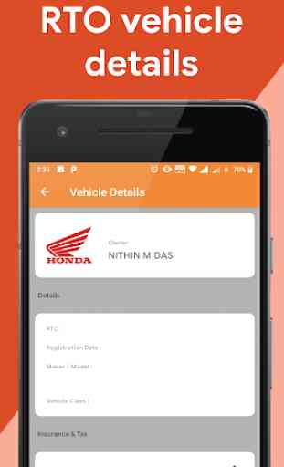 RTO Owner Info - Vehicle Information, License Info 2