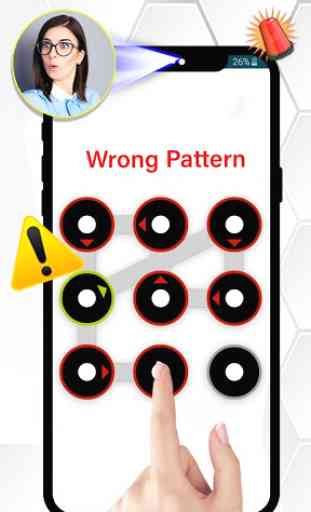 Alarm on wrong pattern and intruder selfie 2