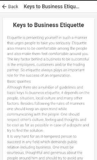Business Etiquette & Office Etiquette App 3