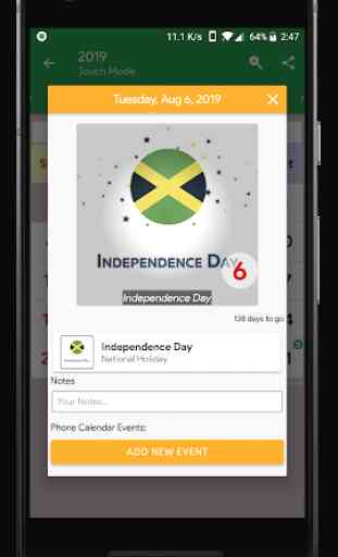 Jamaica Calendar - Holiday & Note (Calendar 2020) 2