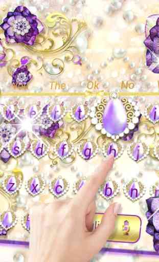 Purple Flower Keyboard Theme 1