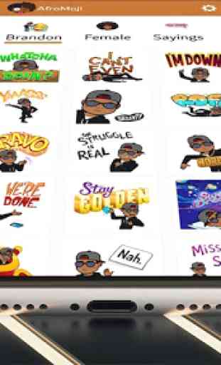 Afro-Emoji : African American Emojis and Stikers 2