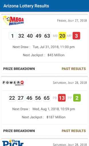 Arizona Lottery Results 1