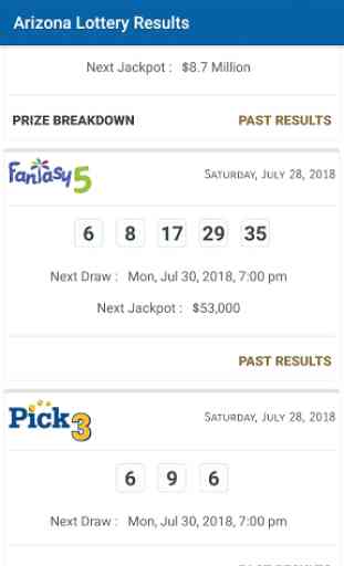 Arizona Lottery Results 3