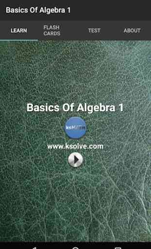 Basics of Algebra 1 1