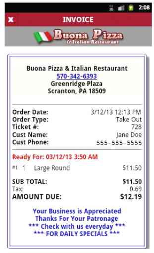 Buona Pizza Italian Restaurant 3