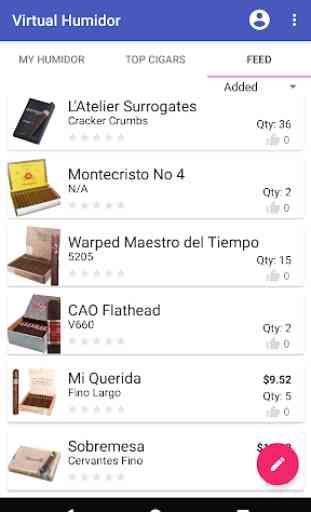 Cigar Tracker - Virtual Humidor 1