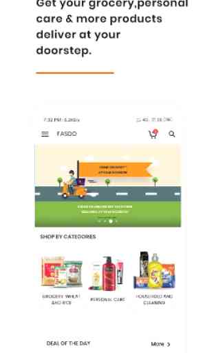 Fasdo - Grocery, daily use product delivery app. 2