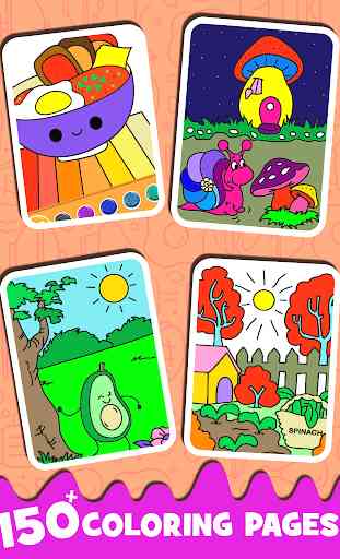 Fruits Coloring book & Food Drawing book Kids Free 2