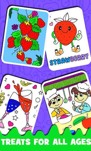 Fruits Coloring book & Food Drawing book Kids Free 4