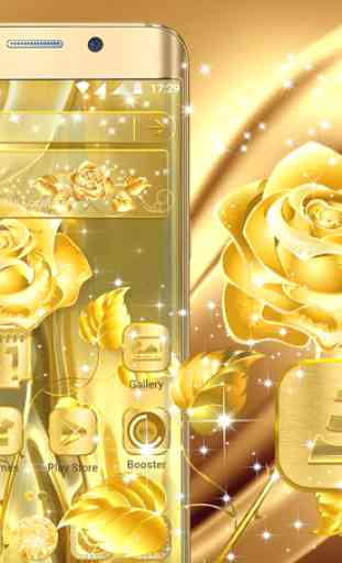 Golden Rose Launcher Theme 1