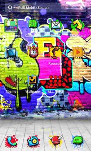 Graffiti Art Wall APUS  Launcher theme 2