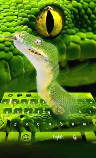 Green Python Snake Keypad 3