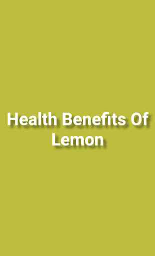Health Benefits Of Lemon 1