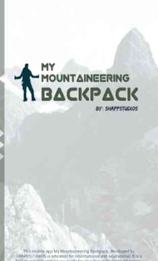 My Mountaineering Backpack app: checklist 1