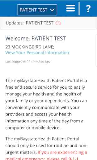 myBaystateHealth Patient Portal 1