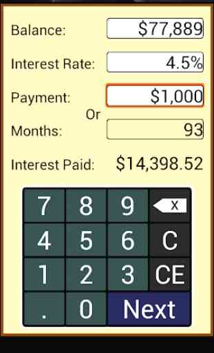 Payoff Calculator 1