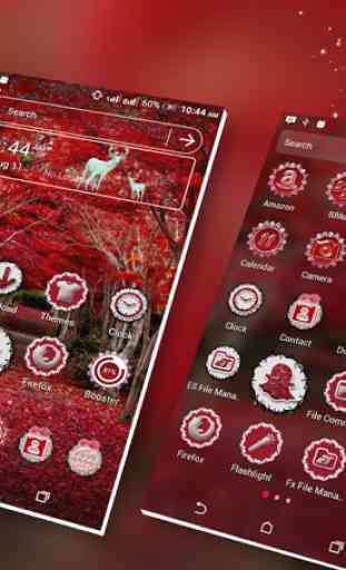 Red Leaves Launcher Theme 3