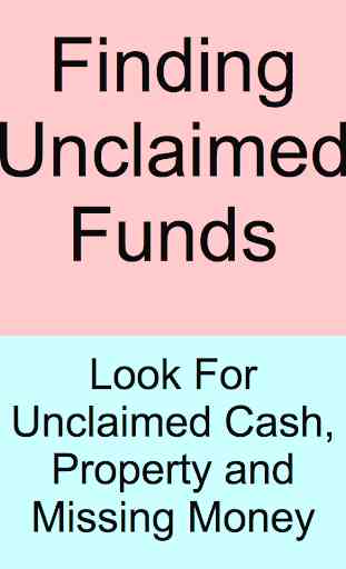 Unclaimed Funds 1