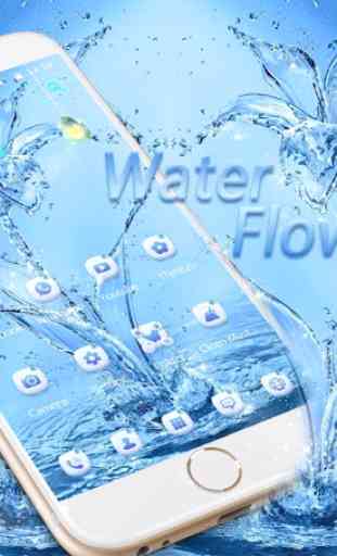 Water flower Theme blue water 1