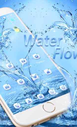 Water flower Theme blue water 4