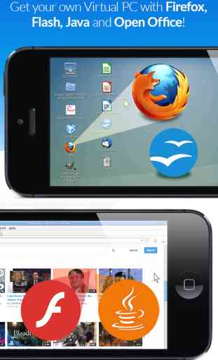 AlwaysOnPC - Firefox with Flash Player and Office on a Virtual PC for iPhone 1