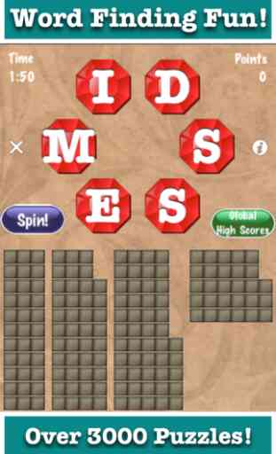 Word Jewels® Spin - Unscramble the Letters and Find All the Words! 2
