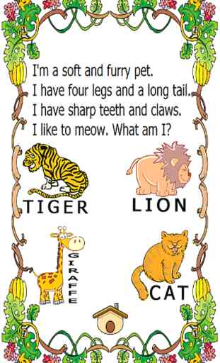 What animal am I quiz english cartoon preschool worksheets 4