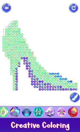 Animated Color by Number: Diamonds, Crystals, Neon 3