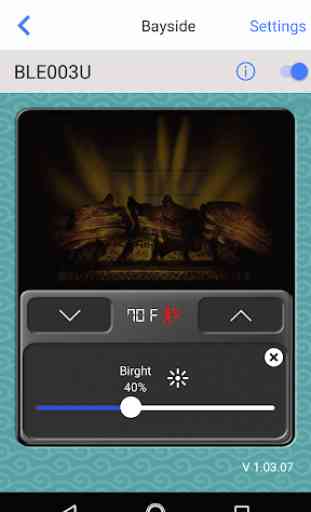 Bayside Fireplace Bluetooth App 2