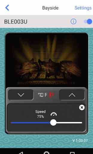 Bayside Fireplace Bluetooth App 3