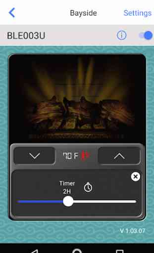 Bayside Fireplace Bluetooth App 4
