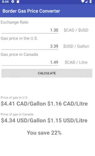 Border Gas Price Converter 1