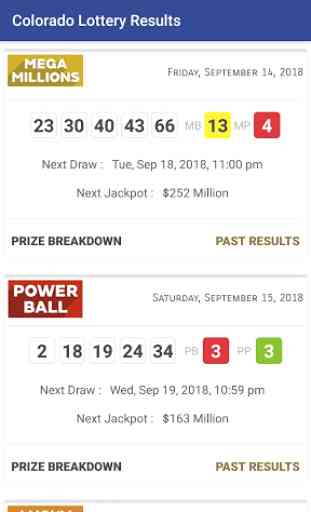 Colorado Lottery Results 1