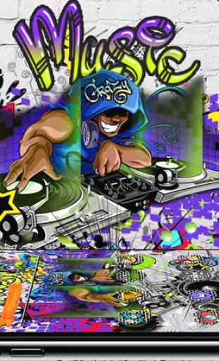 DJ Music Graffiti Theme 1