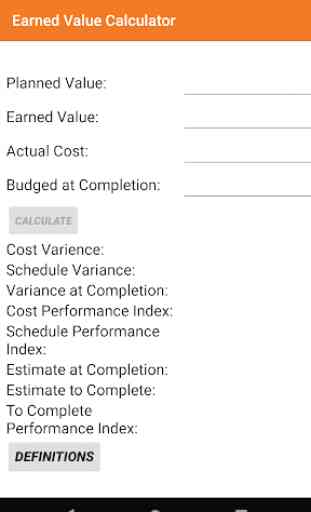 Earned Value Calculator 1