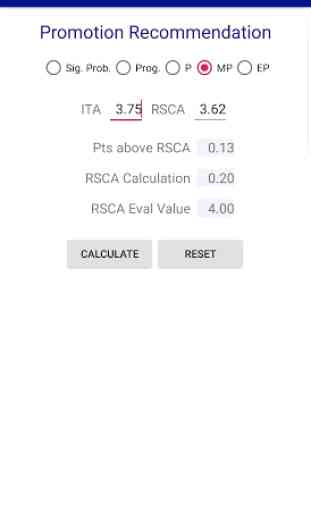 Evaluation's RSCA PMA Calculator 1