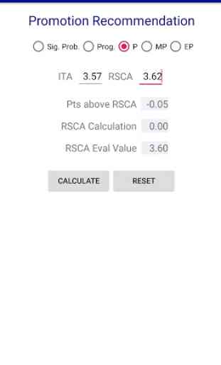 Evaluation's RSCA PMA Calculator 2