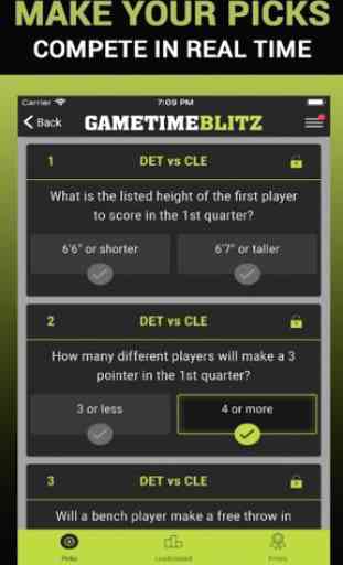 Gametime Blitz - Live Sports Prediction Game 1