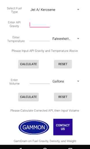 Gammon API Gravity Calculator 1