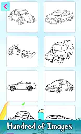 Learn to Draw Cars: Color , Glitter , Drawing Game 1